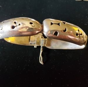 Annie Kajiya Sterling "Sign Language" Bracelet Shadowbox Symbols